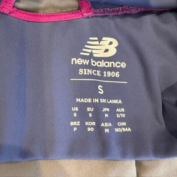 New Balance Q Speed Shape Sheild Sports Bra Blue Pink No Pads Cross Straps Small - Picture 5 of 8